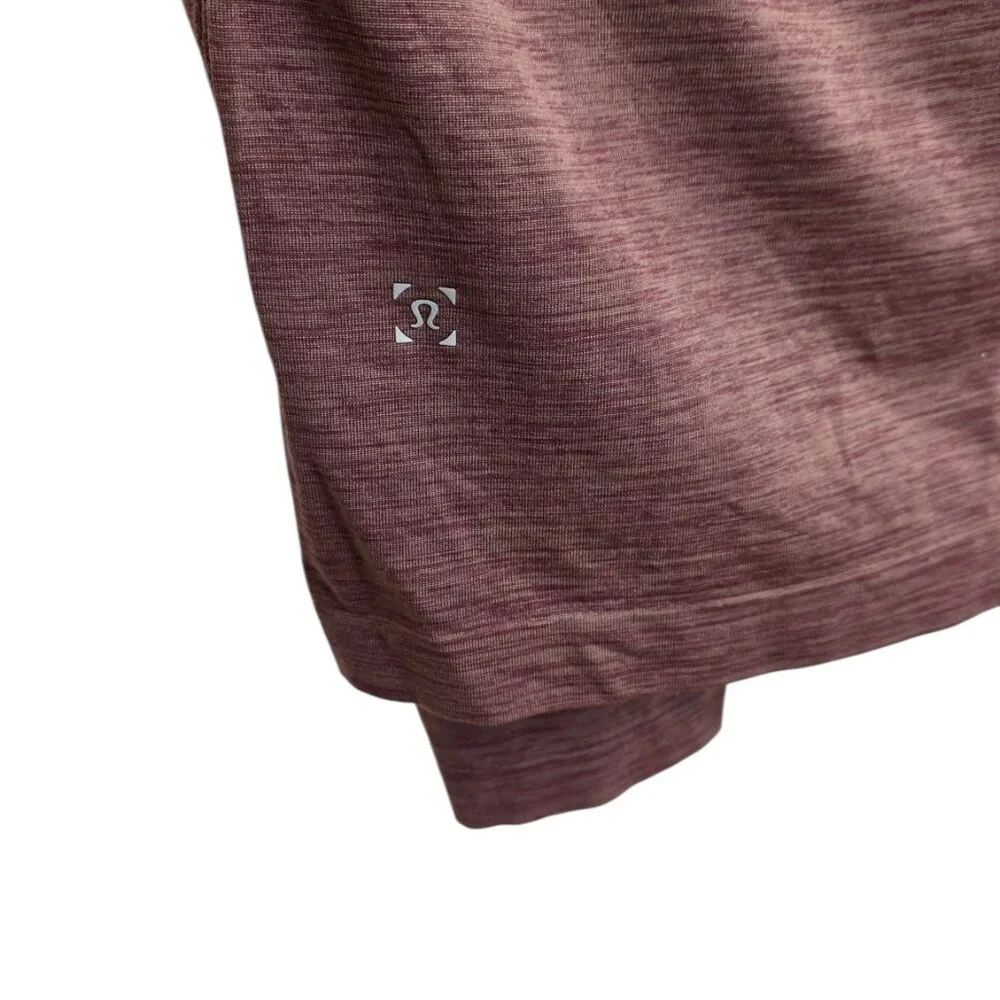 Lululemon Men's Metal Vent Tech Long Sleeve Hoodie, Heathered Red, Size L - Picture 3 of 8